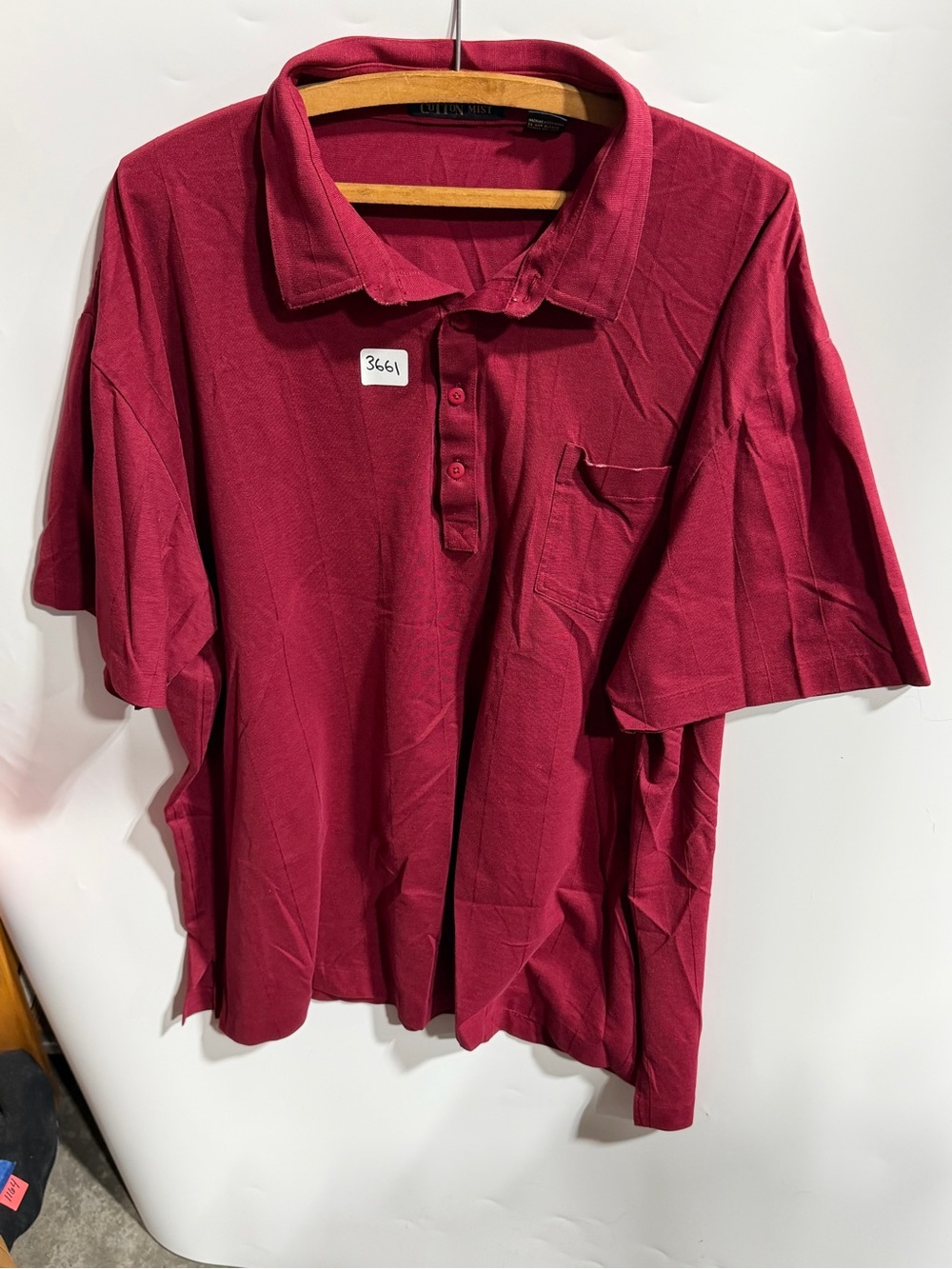 #3661-Classic Men's Polo Shirt - Burgundy